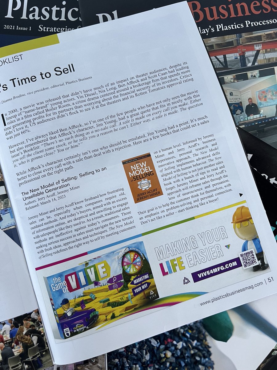 Vive4Mfg's tweet photo. Realizing the importance of a multiple touch point marketing strategy, a few of our clients repurposed their advertisements in @PlasticsBizMag; this group included @purgex and @PolySourceNews.

Back with refreshed looks are Conventus Polymers and your very own, @vive4mfg! https://t.co/isSMeuC1UQ