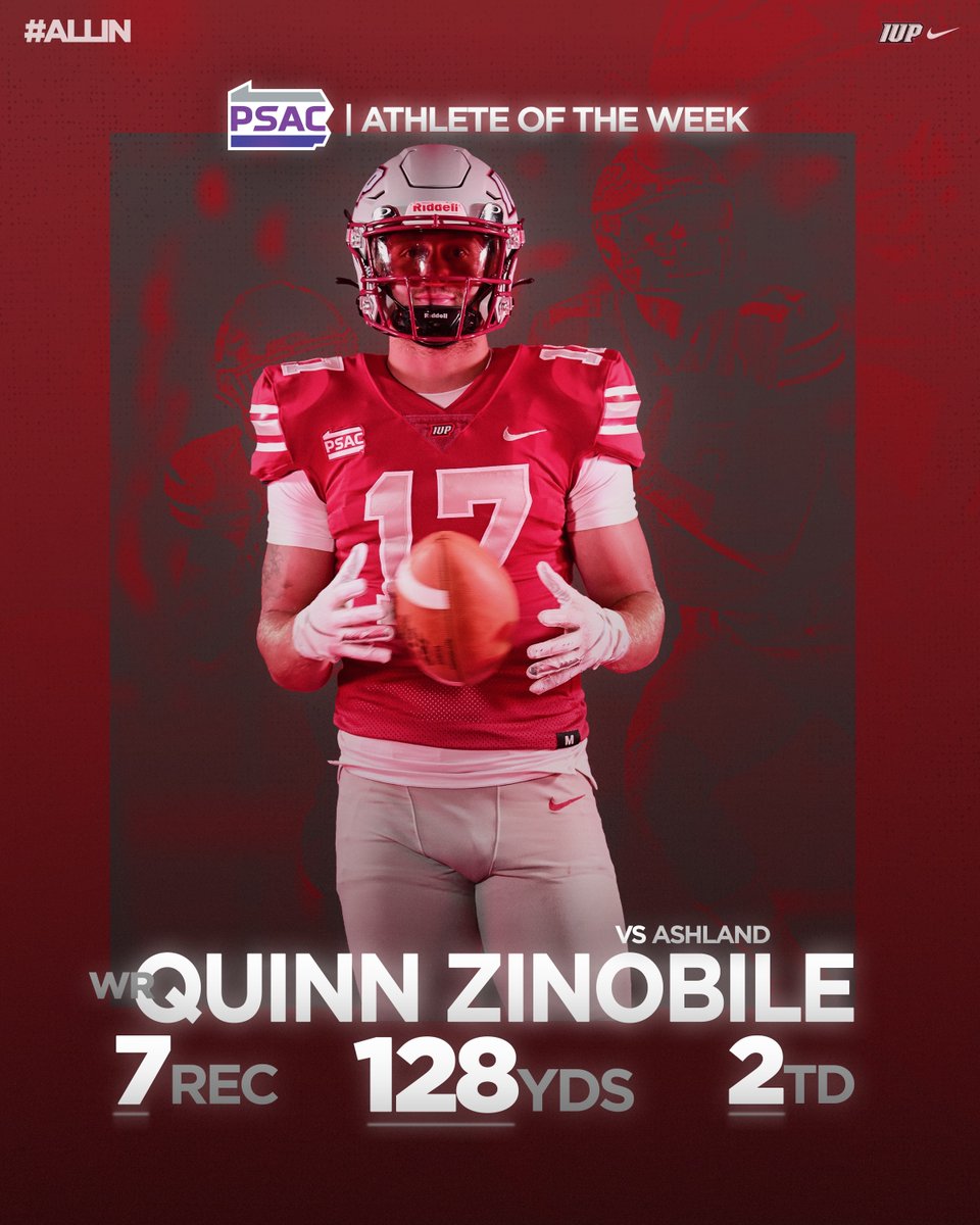 Immediate impact. 

Quinn Zinobile was named the PSAC West Offensive Athlete of the Week following a big debut in last Thursday's victory over Ashland. 

#AllIN23 x #TalonsUp
