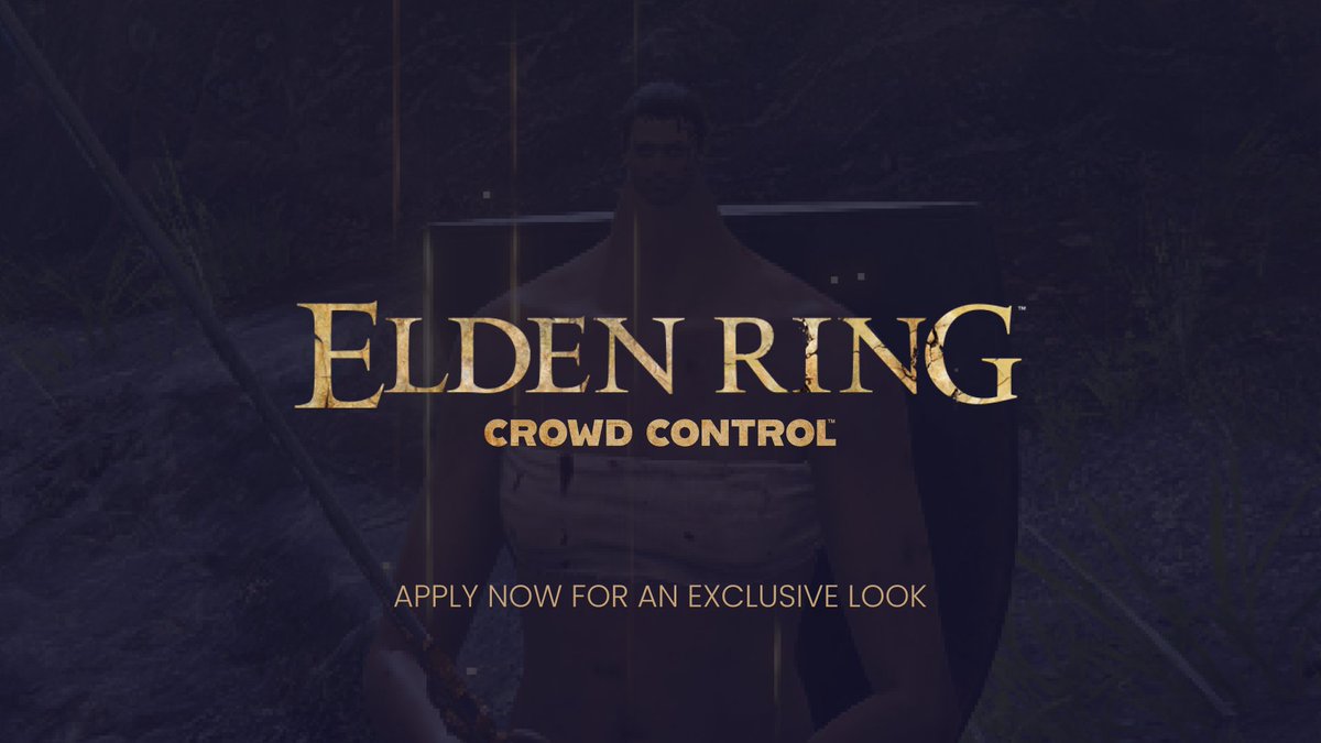 CrowdControl's tweet photo. imagine your viewers being able to troll you in one of the hardest games... except you don't have to imagine it. ELDEN RING CROWD CONTROL is almost here.

want to be the first to try it out on stream?

👇🔗apply for an exclusive look!
https://t.co/agRsBV7mV4