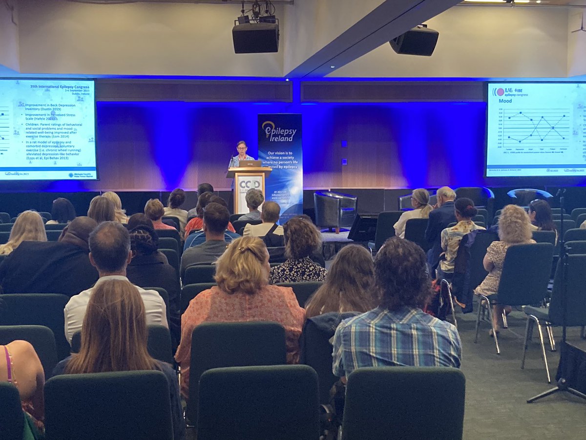 We’re learning about the role of exercise in managing epilepsy, being joined by Dr Halley Alexander at the public events of #IEC2023 #EpilepsyVoices <a href="/IlaeWeb/">International League Against Epilepsy</a> <a href="/IBESocialMedia/">IBE Epilepsy</a>