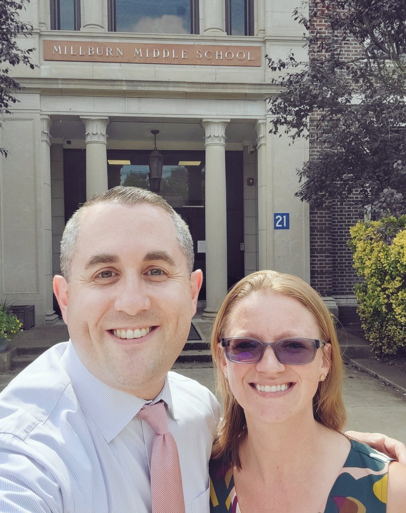z_gross's tweet photo. First day of school @millburnschools ! Woohoo! Year 14 for me and year 16 for my officemate @edtechkatie14 https://t.co/pp1ByEmYJB