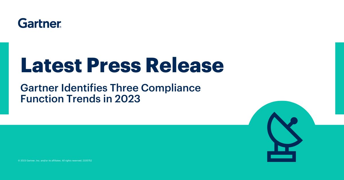 Economic volatility, political tensions, tight budgets and a competitive labor market mean compliance leaders must do more with less. Learn more about the three key compliance function trends in 2023: gtnr.it/3P3EjgZ #GartnerLegal #Compliance #Trend