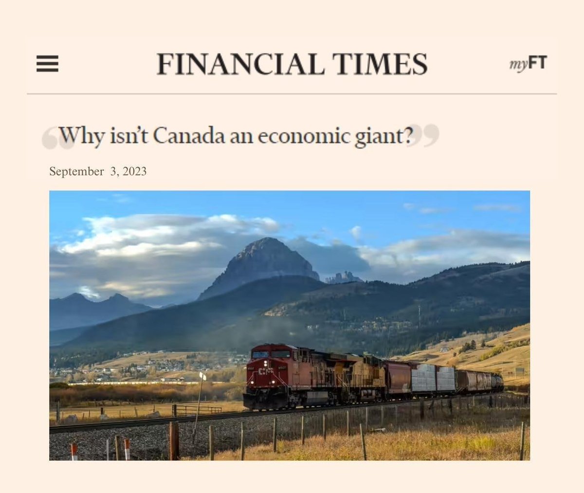 PierrePoilievre's tweet image. Freeland’s former paper asks why—with our natural advantages—Canada isn’t an economic giant? 

Answer: Trudeau’s inflationary debt, taxes &amp;amp; red tape punish work &amp;amp; drive out business. 

No wonder the OECD says Canada will have lowest growth among advanced nations for the next 3…