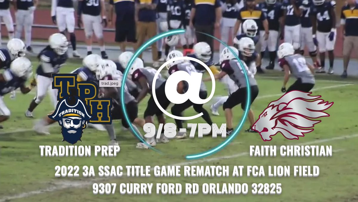 UhsCarrington's tweet photo. FRIDAY NIGHT 7PM 2022 3A SSAC REMATCH AT FCA 
@SSAAFootball https://t.co/muigymwVdW