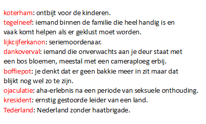 Woorden een andere beginletter geven.
Hier enkele eerdere inzendingen.