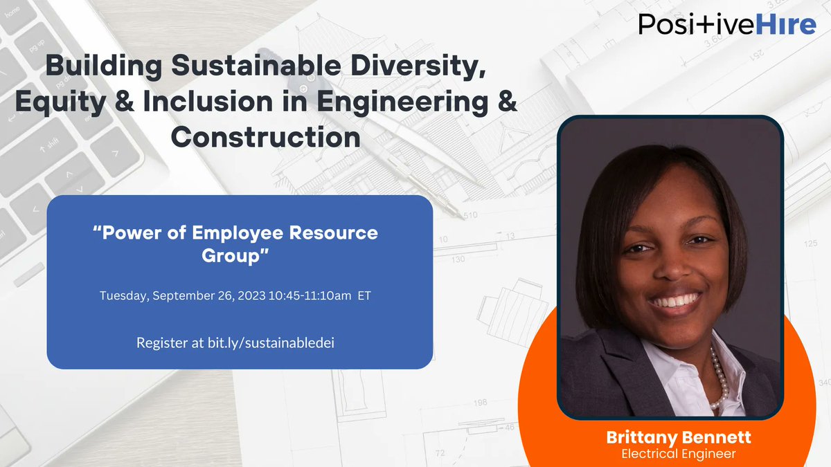 PositiveHireCo's tweet image. Empowerment through ERGs: Join us at #DiversityInEngineering for insights on how Employee Resource Groups drive retention, career growth, and diversity in the AEC industry. Don&apos;t miss this opportunity to learn from Black ERG leaders and transform your organization&apos;s culture!
