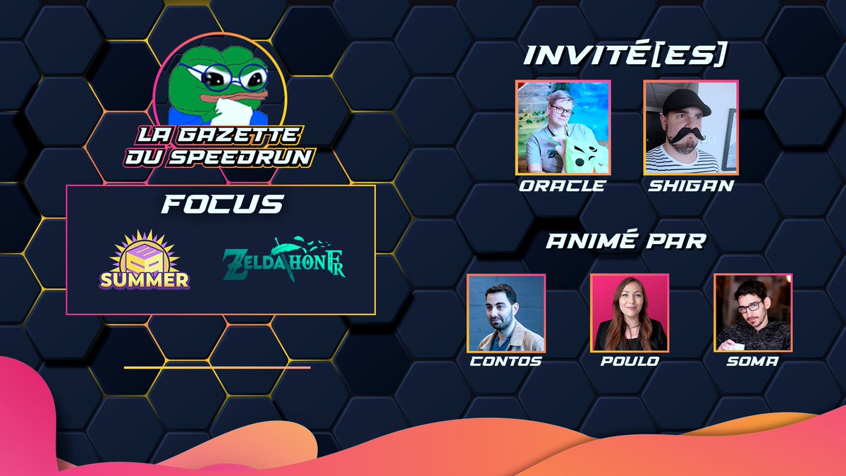 📜 La Gazette du Speedrun de Septembre 2023 commence à 20h30

🤩 On aura en invité @Ooraclefr &amp; @Shigan_ pour parler Zeldathon et ESA entre autres

👉 twitch.tv/nitro_speedrun