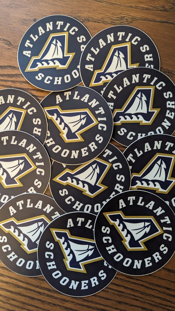 ATLZoneCoverage's tweet image. Second batch of #AtlanticSchooners stickers showed up! #CFL #RisingTide