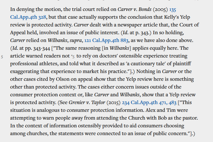 In California, where Elon Musk lives, statements to prospective customers, or advertisers, not to do business with a particular company are protected speech.

casetext.com/case/olson-v-k…