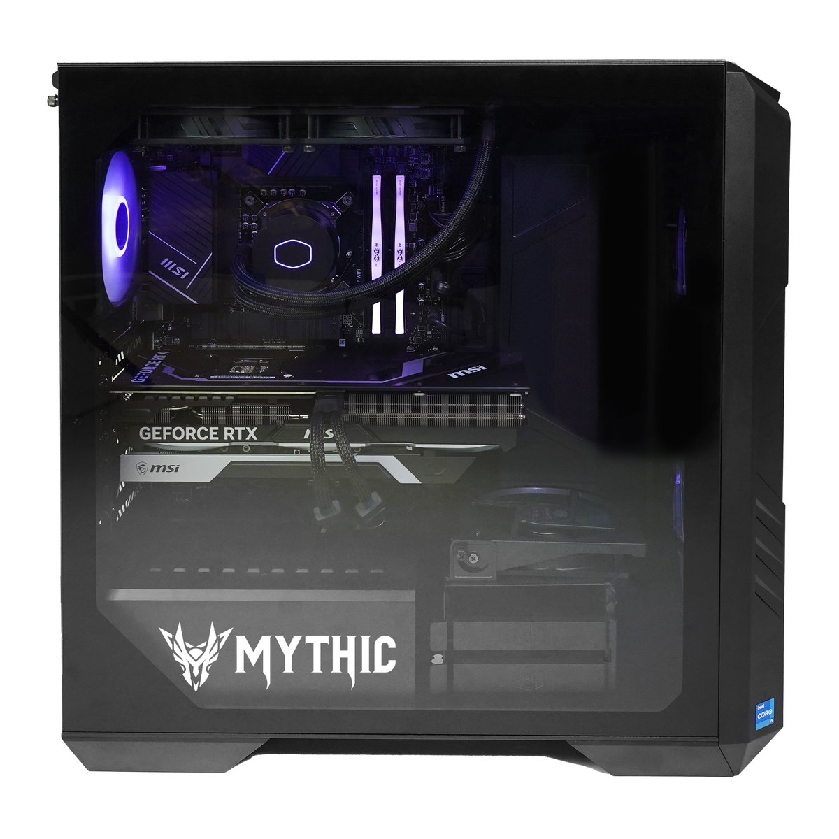 Mythic_PC's tweet photo. Take a close-up look at the Mythic Valkyrie 👀 Built by our expert technicians, this machine will take your game to the next level 📈

Available now in store! #gaming #pcgaming #gamingdesktop #GeForce #Nvidia #pcbuilder #TeamMythic #Valkyrie https://t.co/eAlGqJlgsV