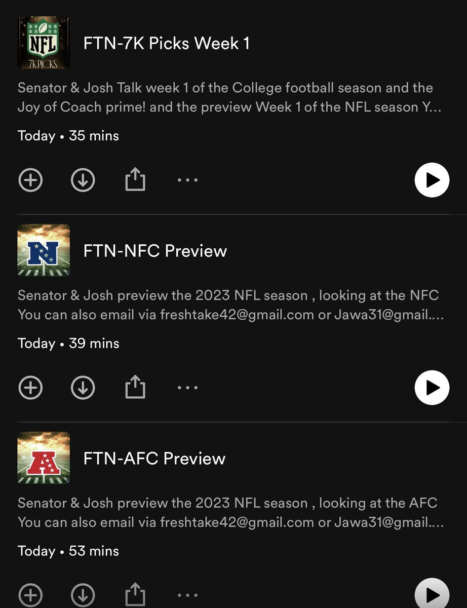 jawa31's tweet photo. #NFL season is here @jawa31 &amp; @dasenator 

Got you covered!! #AFC PREVIEW. #NFC PREVIEW and Week 1 preview and talking the first week of college football.  All covered for you here on FTN !!!

https://t.co/yOrAhh8Mnz https://t.co/YdGJmDiram