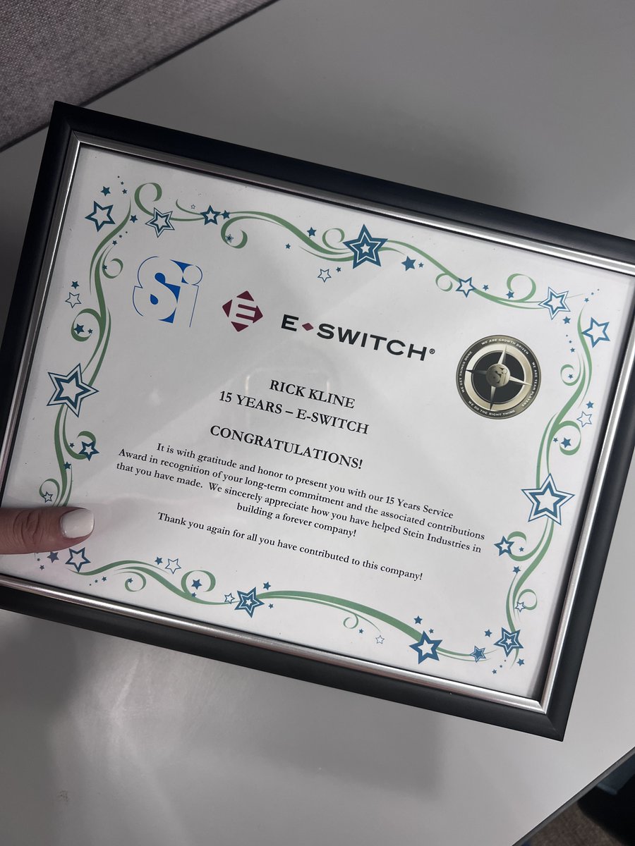 E-Switch, Inc. (@eswitch) on Twitter photo Today <a href="/ESwitch/">E-Switch, Inc.</a> celebrates the 15th anniversary of Richard Kline joining us. He has been and continues to be a great asset to Stein Industries, Inc. and a wonderful person to work with. Congrats, Rick! Today <a href="/ESwitch/">E-Switch, Inc.</a> celebrates the 15th anniversary of Richard Kline joining us. He has been and continues to be a great asset to Stein Industries, Inc. and a wonderful person to work with. Congrats, Rick!