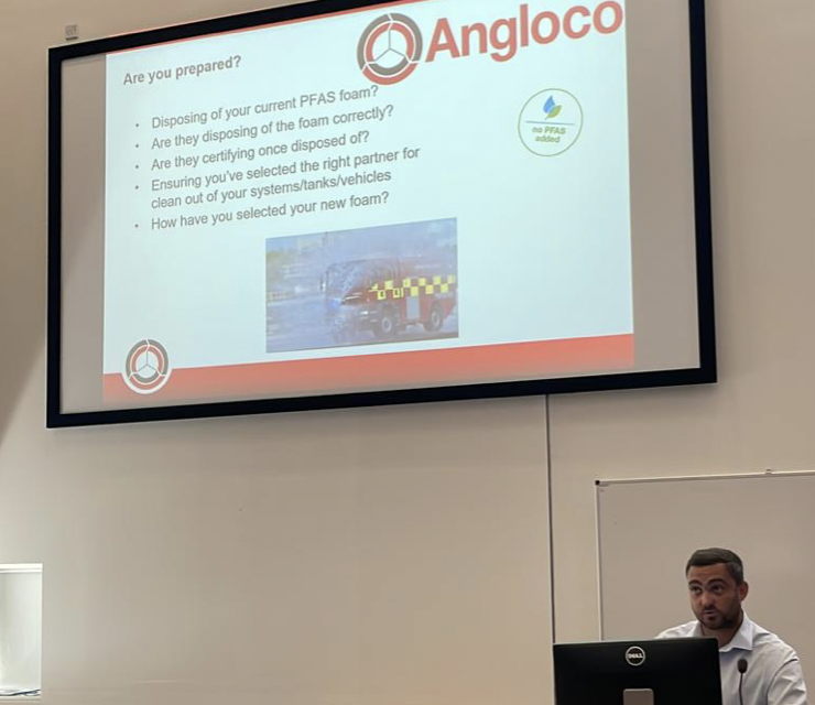 Angloco's tweet photo. Jamie O'Neill, our Product Manager, presented to the Attendees of @JOIFFofficial Regional Shared Learning meeting hosted by the National Maritime College of Ireland today to discuss transitioning to a fluorine-free foam.
#flourinefreefoam #firefightingfoam #fireservice https://t.co/4VTuq9erMB
