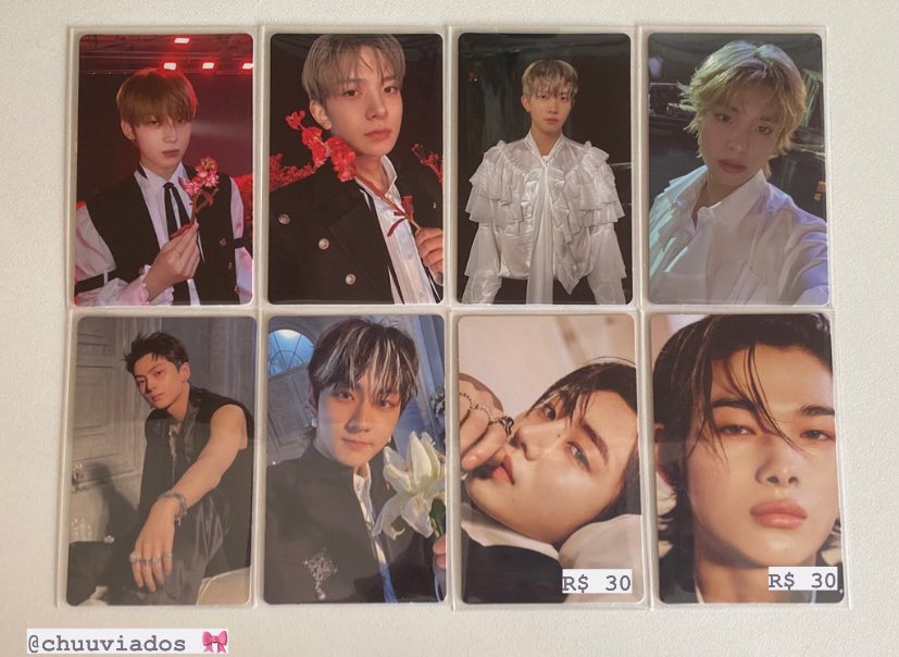 chuuviados's tweet photo. ꒰ vendo/troco pcs dark blood ꒱  

regulares full, half e new! sunoo, heeseung, jake, jay e jungwon.

♡ weverse para venda, sem frete incluso. (feito pelo minienvios)
♡ troco os regulares por respectivos do sunghoon apenas! https://t.co/scOAzqI7St