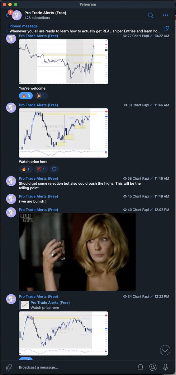 _VisionTrading_'s tweet photo. If you haven’t checked out the ProTrade Alerts 
FREE channel yet - y’all are missing out! 

Dillon is out here on the daily calling the tops &amp; bottoms like a BEAST! 🔥🔥🔥
#tradingsignals #tradingalerts

https://t.co/Cnf0pa8bSK https://t.co/rimaYeoTDU
