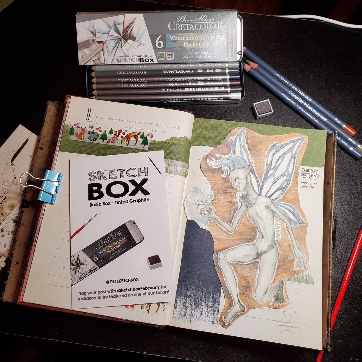 SuanysDragonDen's tweet image. One of my first (and favorite) Sketchboxes was the graphite watercolor pencils.

I mean just look at all that texture *chef’s kiss*

#getsketchbox #sketchbox #artsupplies #artsupplysubscription #subscriptionbox #monthlyartbox