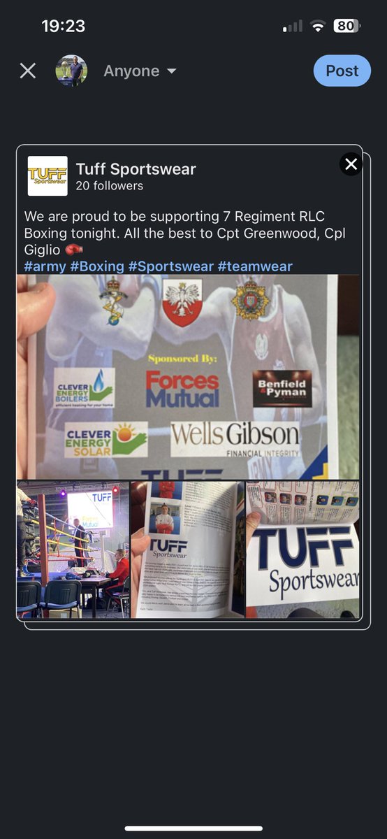 SportswearTuff's tweet image. Good luck @RSM7RegtRLC in tonight’s boxing @Rifles5294 🥊
@tuffshop