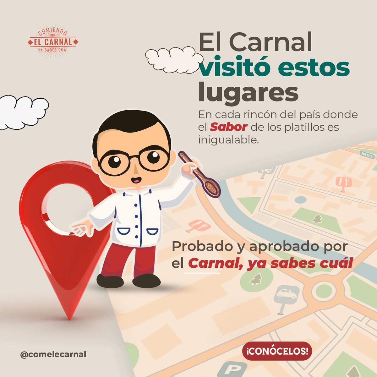 ComeleCarnal's tweet photo. En este mapa encontrarás todo el recorrido gastronómico y delicioso que realizó nuestro Carnal @m_ebrard.

➡️ https://t.co/F7oZUEIzdo

¡Sonrían, ya es hora de la comida! 🍽 😋
#CómeleCarnal #YaSabesCuál #Foodie https://t.co/t5hMkOBF7C