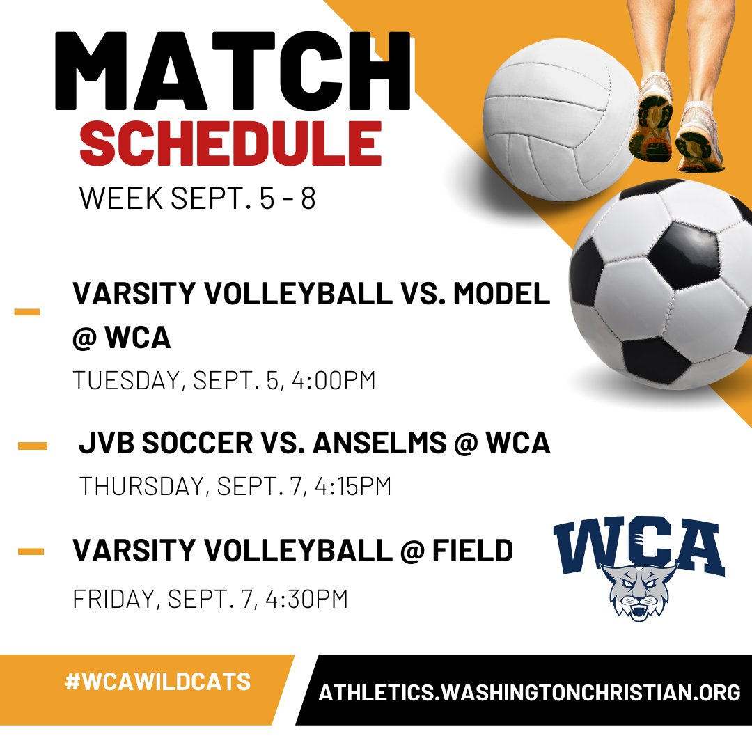 Cheer on your fellow #wcawildcats during this week's match-ups! Go Wildcats 🐾 💙