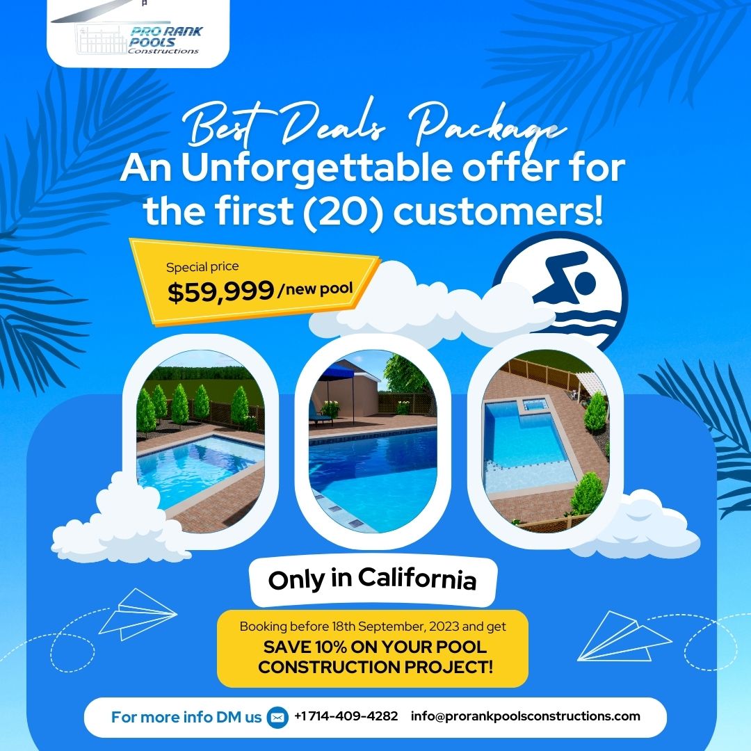 🌞 Dive Back into Work with a Brand-New Pool! 🏊‍♂️

🌟 Our Back-to-Work Pool Promotion: 🌟

✅ 10% OFF All New Pool Projects: Start planning your dream pool today and save big!
📞 Call us at (714) 409-4282 for a quick quote to get started.