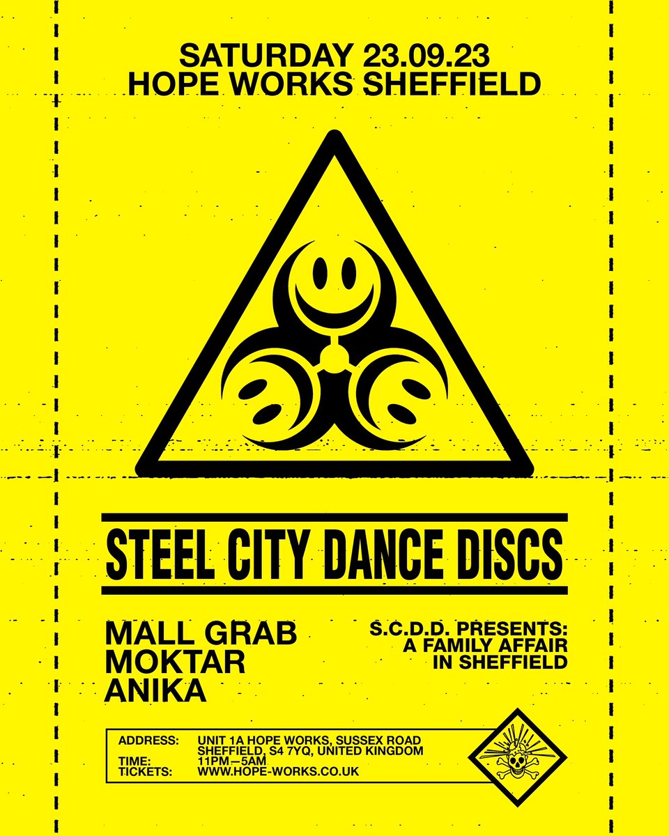 Just announced! Full lineup for the Steel City Dance Disks Showcase on 23rd Sept! Tickets &gt; ra.co/events/1755938