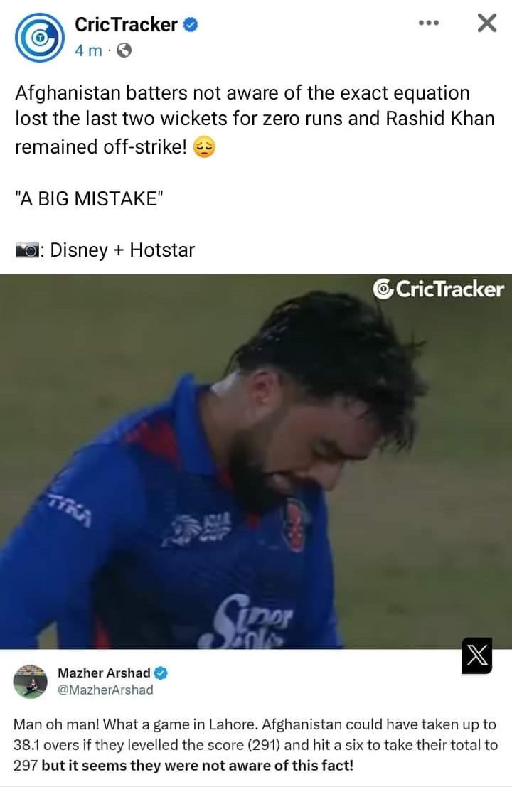 ZabihullahSahak's tweet photo. That’s all management’s fault that we lost the game !

#poormanagement
#cricket🏏
#AFGvSL 
#QualifySuper4
#AsiaCup23 https://t.co/AMkAMKoldy