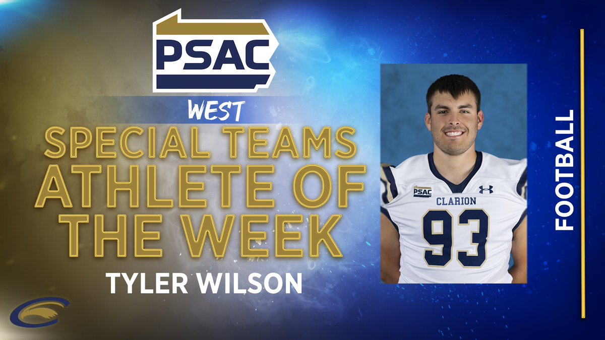Flipping the field and helping <a href="/ClarionFootball/">Clarion Football</a> to a touchdown with a 60-yard 💣 to the one-yard line: Tyler Wilson is your @PSACspots West Special Teams Athlete of the Week!

📝 bit.ly/45F8hir