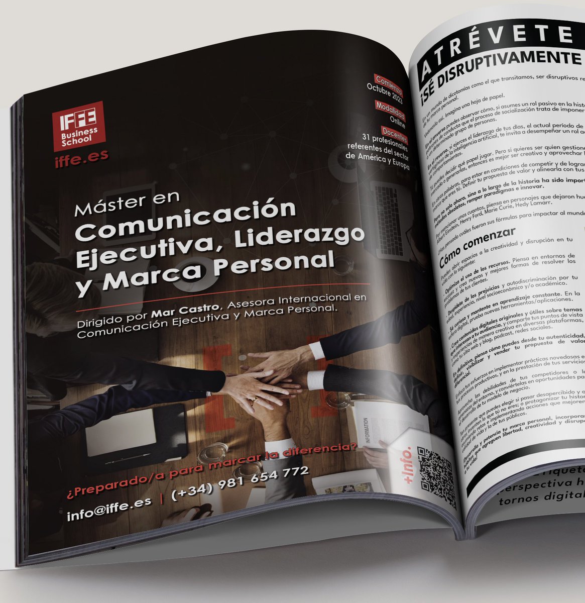 _jvsg_'s tweet photo. #MarcaPersonal Comunicación Ejecutiva, Liderazgo y Marca personal
Cuando uno regresa del verano viene cargado de ilusión y me gustaría, en este primer artículo en mi blog, hablaros de un precioso proyecto que es ya una realidad dirigido por un referente de la comunicación como es Mar Castro @marcastrops
1ª edición del Máster en #Comunicación Ejecutiva, Liderazgo y #MarcaPersonal
🗓️ 19/10/2023 - 13/06/2024
🕛 L-M-J 19 a 21h 🇪🇸
Clases online en directo 💻
Certificado por @iffe_es 🎓
31 profesionales de 🇦🇷🇲🇽🇨🇴🇵🇾🇨🇱🇪🇸
✍️ https://t.co/MgE3onUWuG
🎓 Completo programa académico 👉 https://t.co/5zvirZaiWJ
📹 https://t.co/RppMNrBkN3