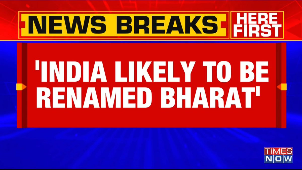 OnxDot's tweet photo. India is likely to be renamed as "Bharat" in the special session of Indian Parliament on 18th September. https://t.co/otyeNKl5qa