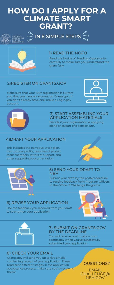 The deadline for the Climate Smart Humanities Program is right around the corner! Don’t forget to apply before September 14! For more information about the program, see our How to Apply resource guide and our blog post. neh.gov/blog/anticipat…