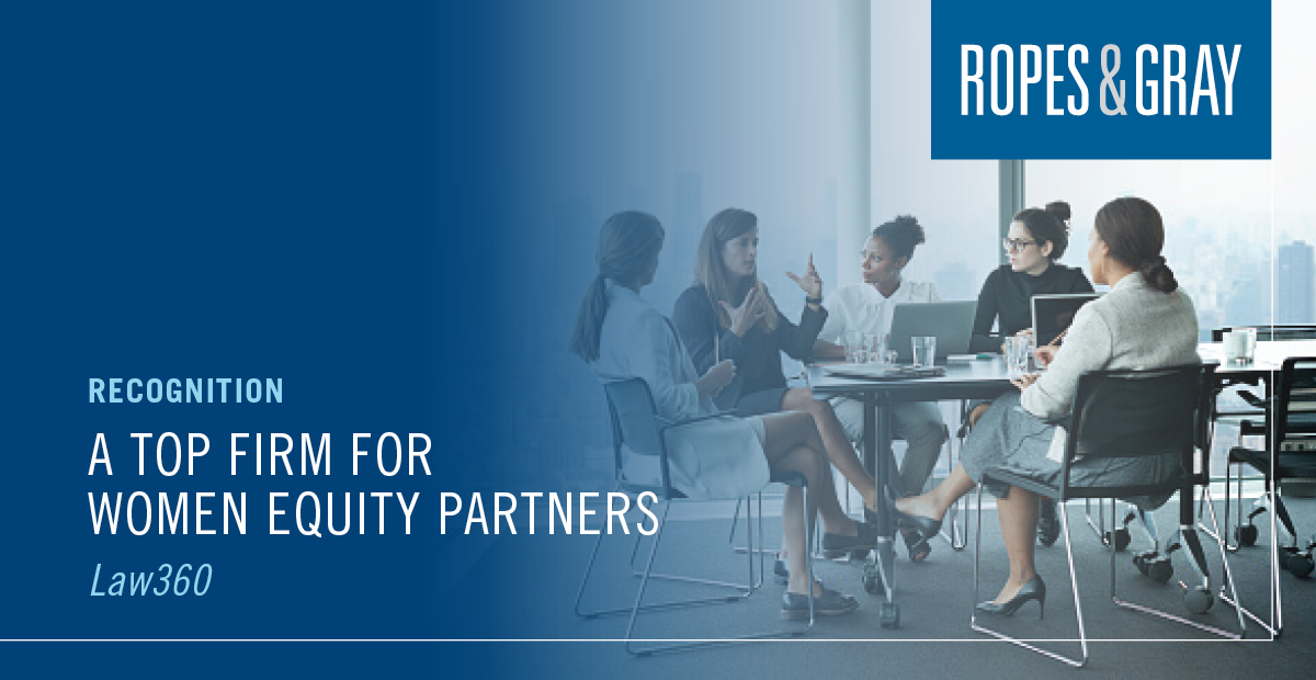 Ropes & Gray has again been named a top firm for women by @Law360, ranking 3rd for women equity partnerships in 2023. This the 7th year in a row that Ropes & Gray has been recognized as a “Ceiling Smasher.” #womeninlaw