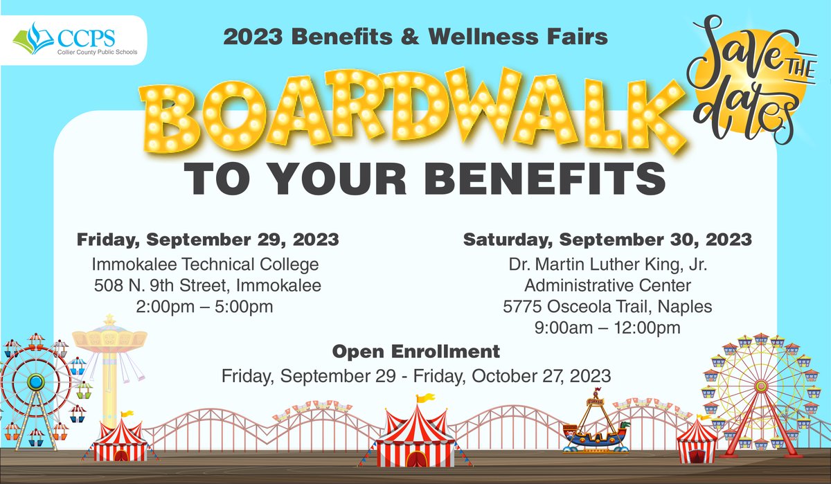 Save the dates! The Benefits &amp; Wellness Fairs and 2024 Open Enrollment will be here soon!