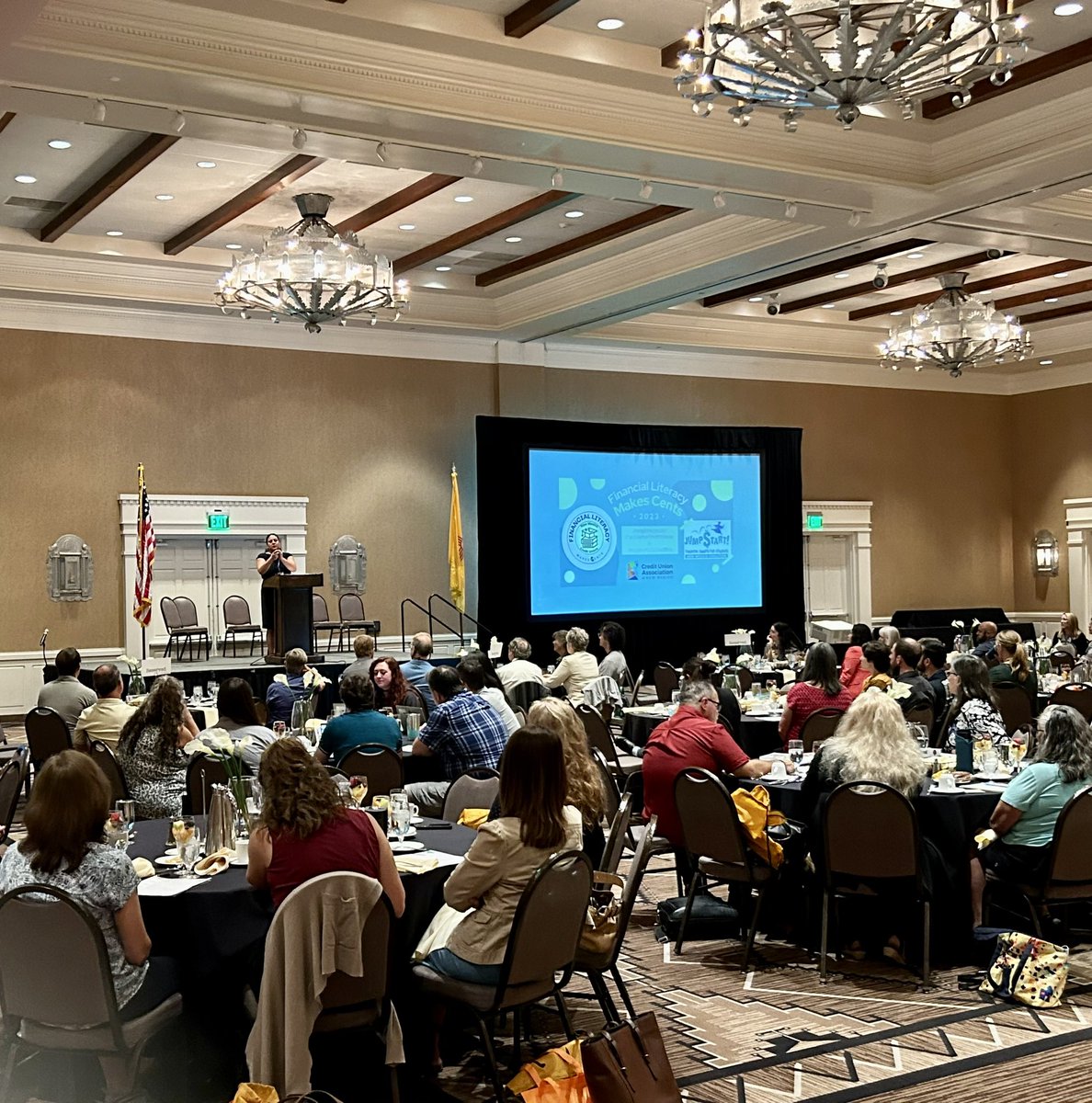 A big THANK YOU 🙏to NM educators for their contribution to our children. <a href="/NM_Treasurer/">New Mexico State Treasurer</a> Laura M. Montoya was honored to speak today about why access to financial education matters in breaking the cycle of financial instability. <a href="/NMCreditUnions/">CUANM</a> @NatlJumpStart #FinancialLiteracy