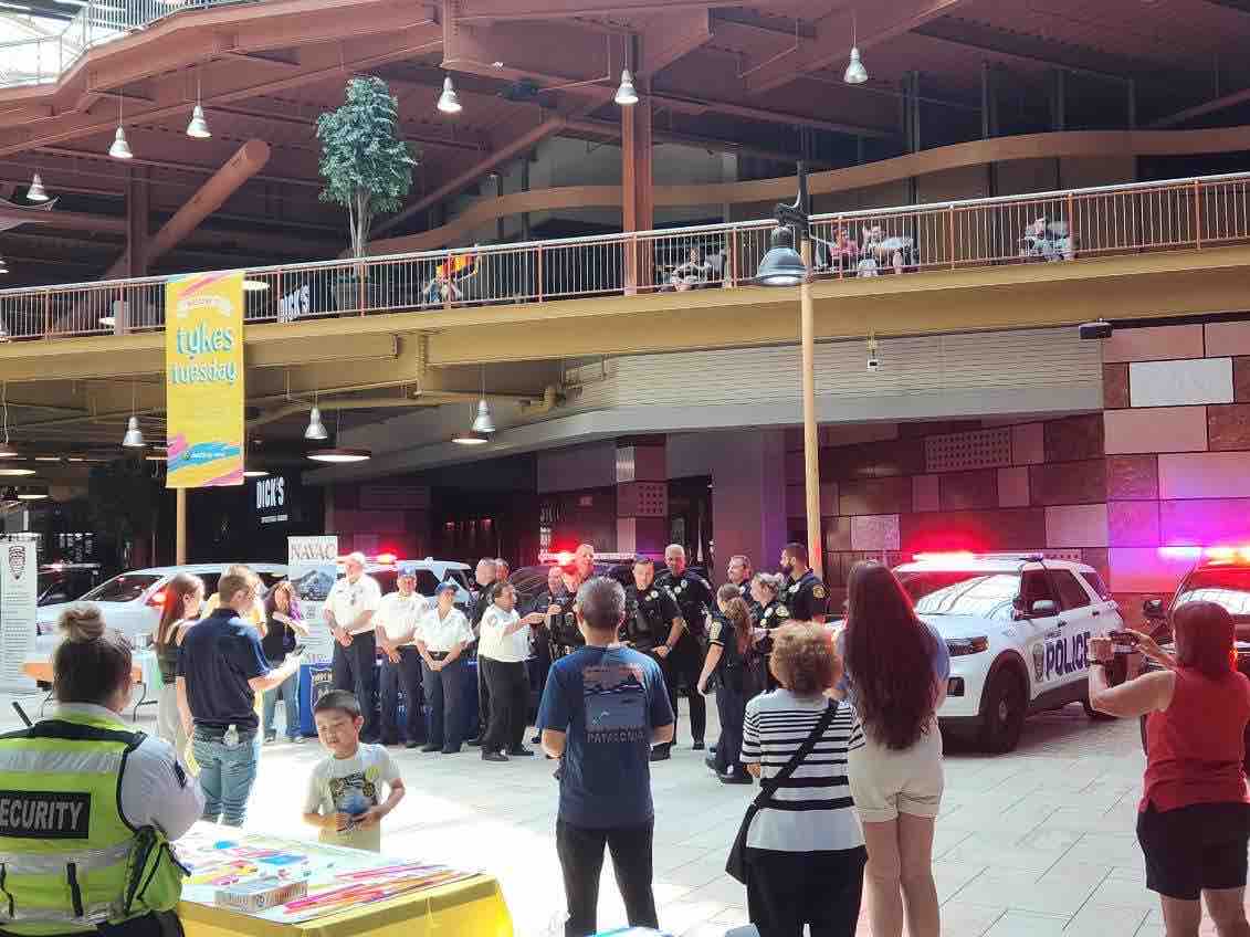 Today was the final #TykesTuesday of the summer at <a href="/destinyusa/">Destiny USA</a>. Families could “Touch a Truck” with 7 different law enforcement vehicles on display and learn more about child passenger safety from <a href="/NYSGTSC/">GTSC</a> reps, Vanessa and Jason.