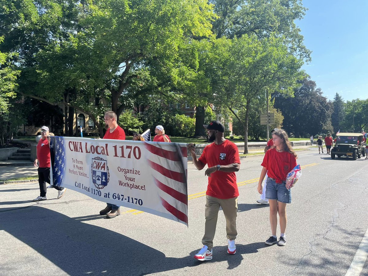 CWA1170's tweet photo. Thank you to our Members &amp; Retirees who came out to March with us in this year's Labor Day Parade!!! https://t.co/LWK8FCBslu