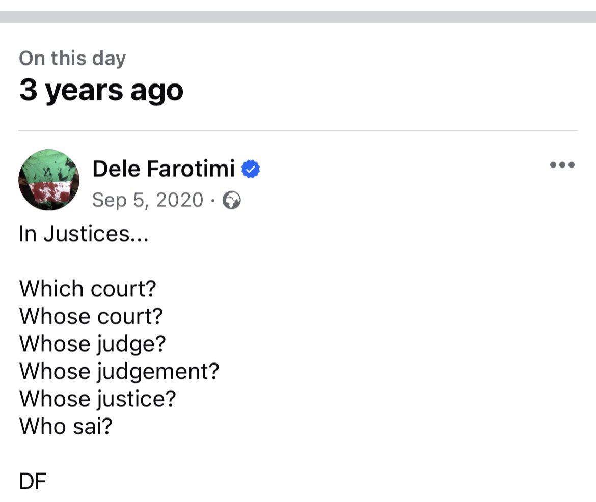 DeleFarotimi's tweet photo. #AllEyesOnTheJudiciary https://t.co/SFgdJdA8JO