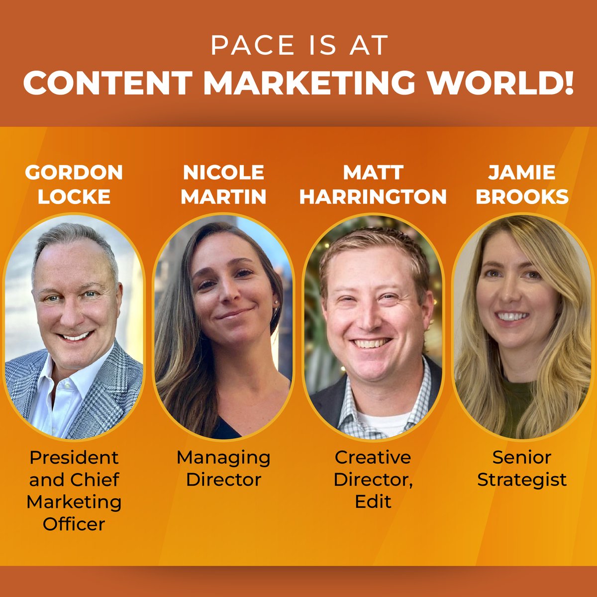 We are so excited to have four of our own attending and PRESENTING at the largest content marketing event in the world! Join Matt Harrington, Jamie Brooks, Nicole Martin and Gordon Locke at #CMWorld September 26-28, 2023.
