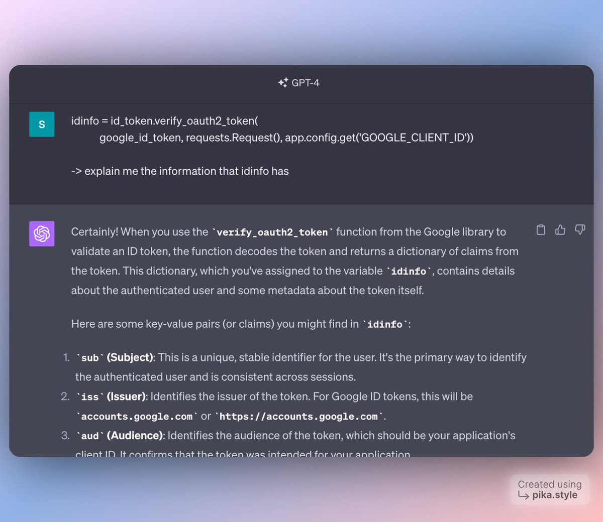Better asking chat GPT4 than reading official google reference

Look at google docs to see how google developer doc sucks. It’s a mess.