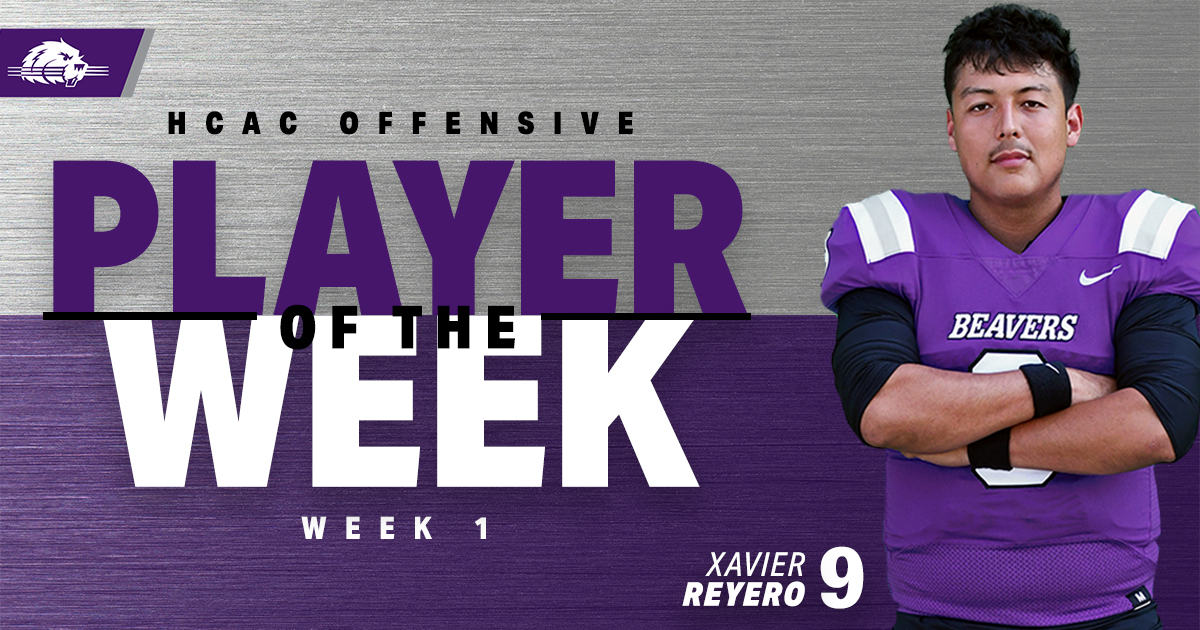 BlufftonFB's tweet photo. S/O To Xavier Reyero on being named HCAC Player of the Week!  Xavier was 24 of 38 for 404 yards and a school record 7 TD's.  His performance also ranks 4th All-Time for Bluffton Football for Passing Yards and Total Offense!  #BTD #Quick6Offense https://t.co/Oe8RB8eTEF