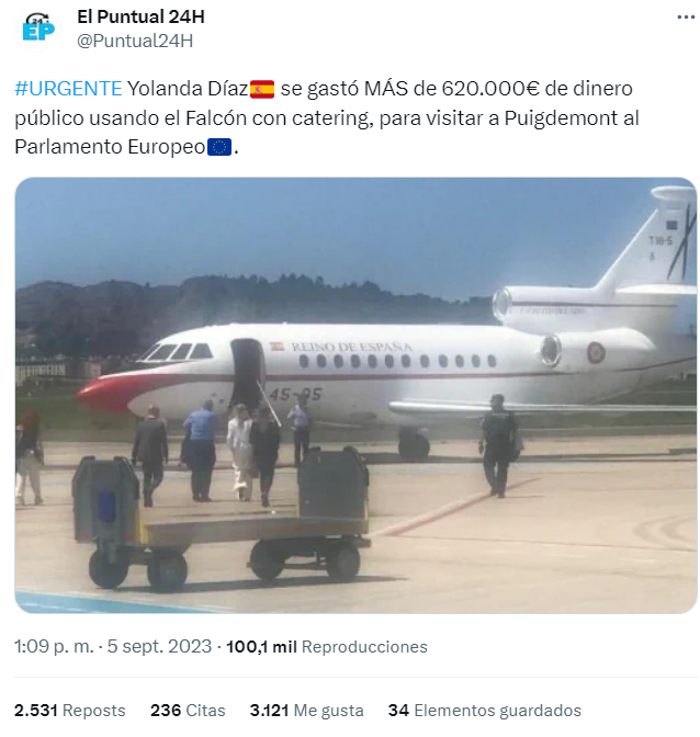 JulianMaciasT's tweet photo. Desde ayer se han publicado más de 50.000 tuits difundiendo la mentira que @Yolanda_Diaz_ voló en Falcon para ver a Puigdemont. Diputados del PP y VOX, medios de desinformación y los trolstars y bots habituales participaron.
La fuente: Vuelo a Eindhoven de un militar en una web. https://t.co/VoO5IRYrGi