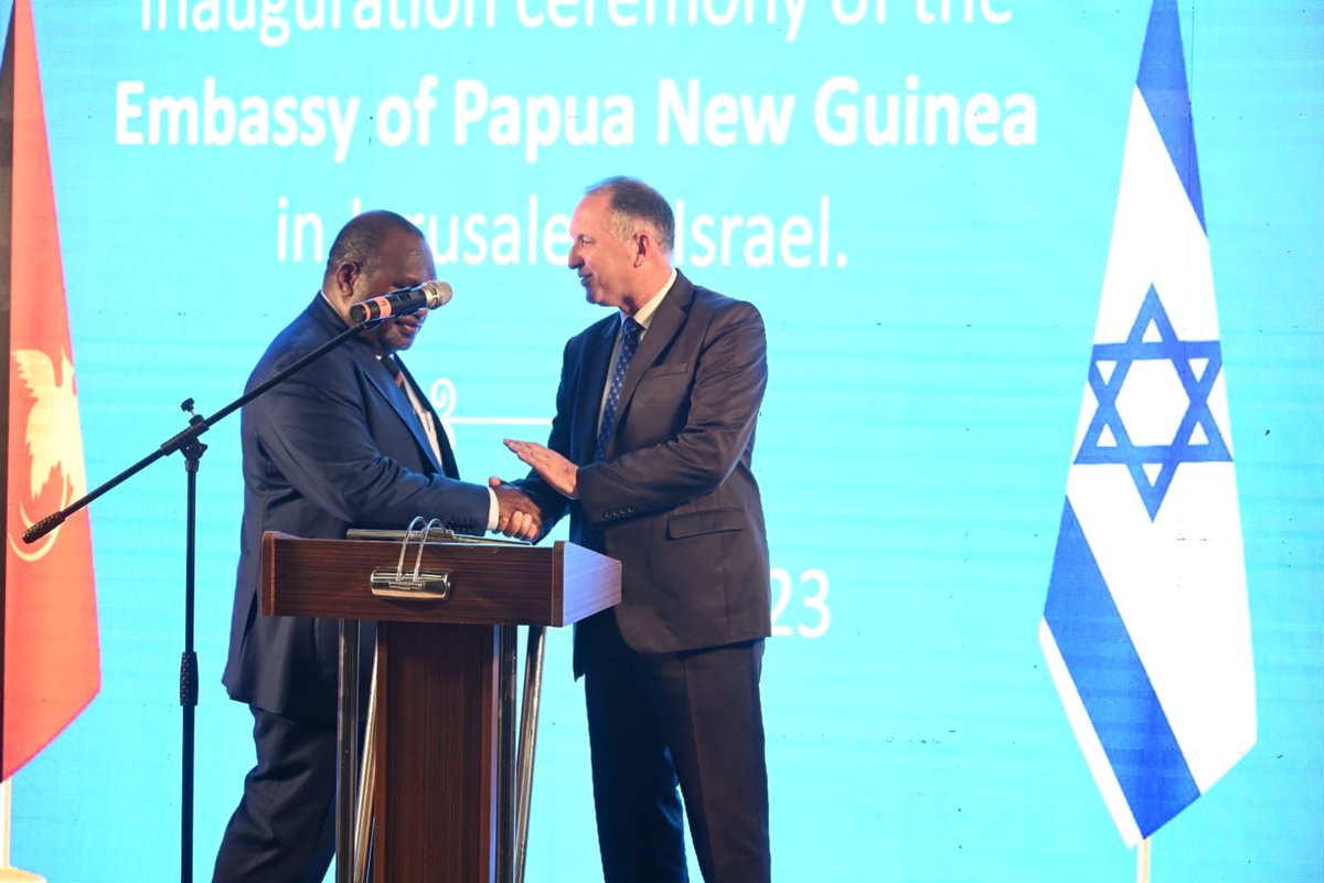 Gil Haskel ๐ฎ๐ฑ (@gilhaskel) on Twitter photo Was an honour to preside over the historic opening ceremony of the Embassy of Papua New Guinea ๐ต๐ฌ in Jerusalem, the Capital of Israel ๐ฎ๐ฑ with Prime Minister <a href="/jamesmarapepng/">James Marape</a> Was an honour to preside over the historic opening ceremony of the Embassy of Papua New Guinea ๐ต๐ฌ in Jerusalem, the Capital of Israel ๐ฎ๐ฑ with Prime Minister <a href="/jamesmarapepng/">James Marape</a>