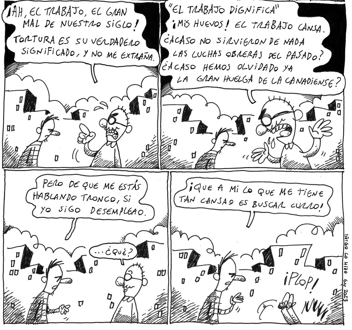 contrapelozine's tweet photo. Buenas! Hoy os traemos el trabajo de Iñigo (Eris soy yo). Él mismo se describe como "un intento de biólogo que en mi afán por las carreras sin futuro me metí a hacer tebeos autoeditados. Sigo dibujando con tinta y pluma sobre papel porque ante todo soy un viejoven." https://t.co/m5xJKhcLCv