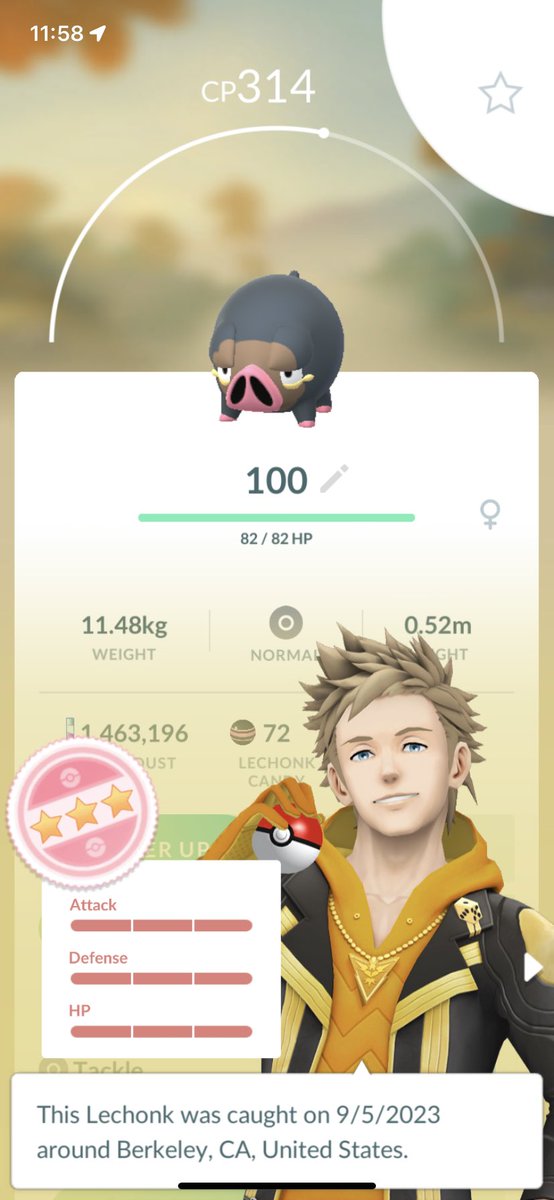 Samuel_0ak's tweet photo. Grad school has been very busy but starting off strong with the introduction of Paldea!

#PokemonGO #Lechonk #Paldea #Samuel0ak https://t.co/U2Qfq4x7oB