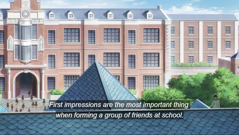 First impressions are the most important thing when forming a group of friends at school.
~ Forger Loid || Spy x Family

#Anime #AnimeQuotes #Quotes #QuotesDaily #AniTwt #SpyXFamily #Spy_Family #LoidForger #ForgerLoid #FirstImpression #Friends #School