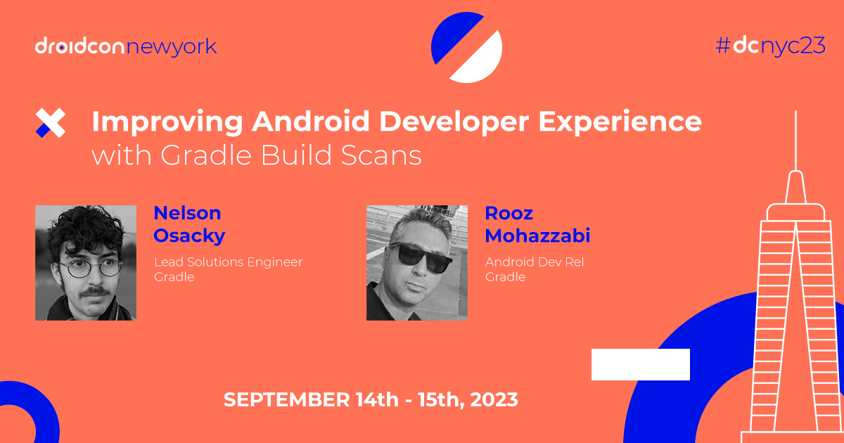Don't miss this joint talk by <a href="/DJRooz/">Rooz Mohazzabi</a> &amp; <a href="/nellyspageli/">Nelson Osacky</a> 📢

In this talk they'll show how build scans can help save a lot of time when you need to find build performance bottlenecks, investigate/troubleshoot #CI &amp; build/tool chain failures &amp; more. 

Abstract:nyc.droidcon.com/rooz-mohazzabi/