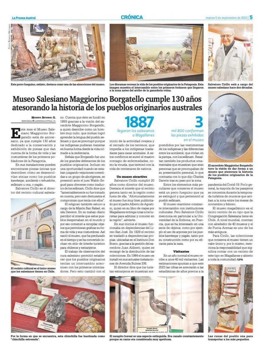 mmborgatello's tweet photo. Hoy salió publicada la entrevista que le realizaron a nuestro Director Salvatore Cirillo. Nuestro aniversario comenzó el 1 de septiembre, siendo nuestro cumpleaños el 18 de septiembre y alcanzamos la edad de 130 años. #Museo #Noticia #Aniversario #130años https://t.co/SMGI3ulQQq