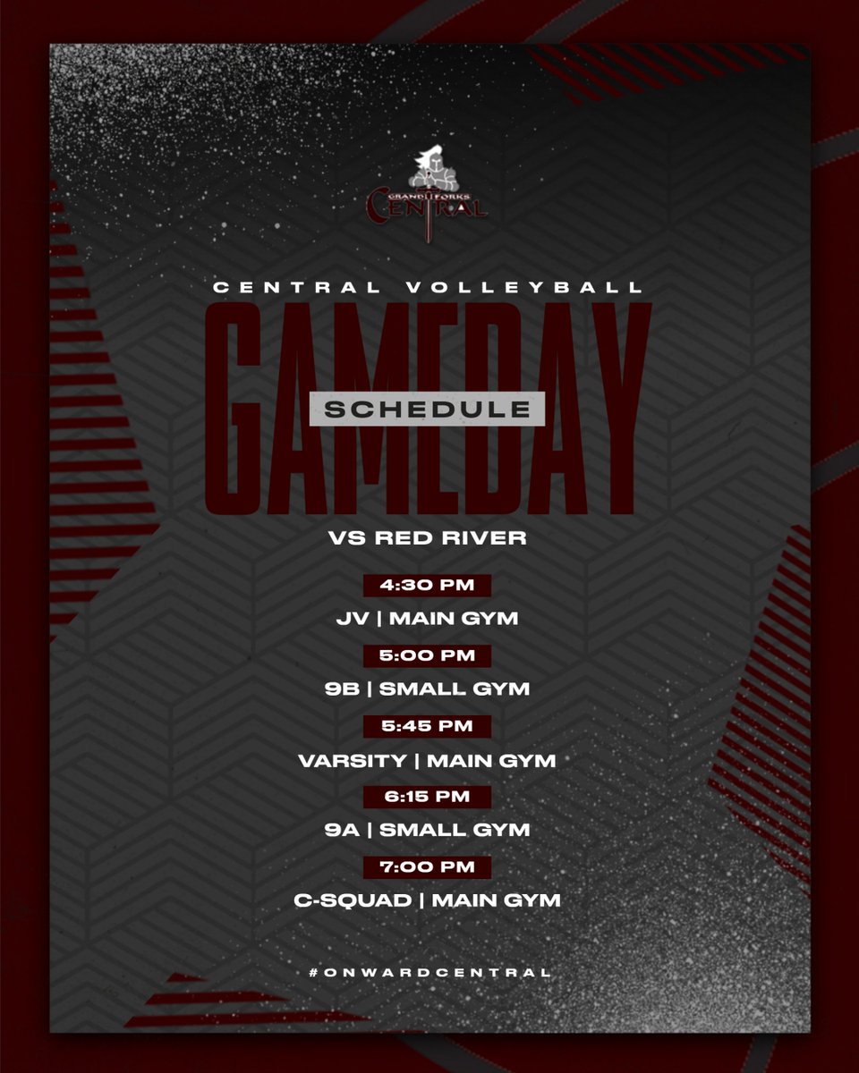 GFC Volleyball (@gfcvolleyball) on Twitter photo 🏐 GAMEDAY
  ‼️   RIVALRY
📅 Tuesday, September 5th
⌚️ 5:45 PM
🆚 <a href="/RedRiverVB/">Red River Volleyball</a> 
📍   Red River High School
📺 youtube.com/@redriveractiv…
#OnwardCentral 🏐 GAMEDAY
  ‼️   RIVALRY
📅 Tuesday, September 5th
⌚️ 5:45 PM
🆚 <a href="/RedRiverVB/">Red River Volleyball</a> 
📍   Red River High School
📺 youtube.com/@redriveractiv…
#OnwardCentral