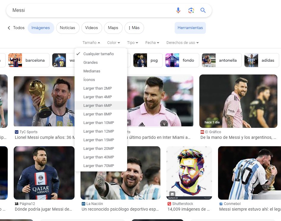 Servicio publico para diseñadores gráficos.

Descarga la extension "Image Search Sizer" en chrome.

Podras buscar directamente desde google imagenes 4K o de alta calidad.

Ve a Herramientas -> Tamaño -> Cambie el tamaño a 6 MP o más.  Todas las imágenes buscadas ahora seran HD.