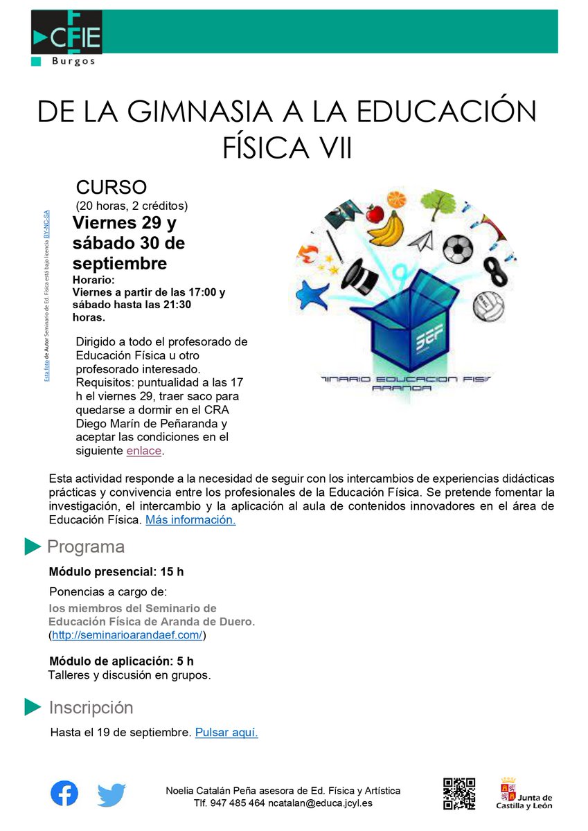 ¿Quién dijo que un curso tiene que ser 🥱? Ya te puedes inscribir a la actividad "DE LA GIMNASIA A LA EDUCACIÓN FÍSICA VII" 

Pero antes... mira el siguiente 📽️ para saber qué vas a hacer, ¿o no? 🤪😜
shre.ink/2xwW

#formacionCy #internacionalizaCyL #innovacionCyL