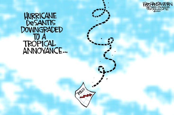 BREAKING:  Hurricane DeSantis downgraded to a Tropical Annoyance due to #ElectileDysfunction.